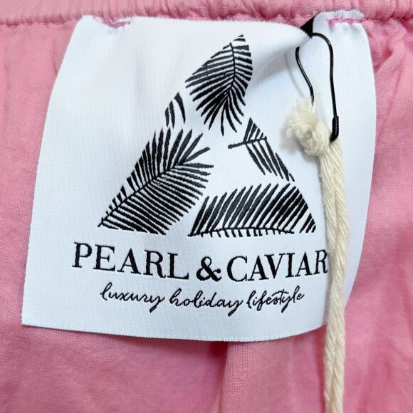 Pearl & Caviar Off Shoulder Cotton Maxi XS Pink NWT - Picture 6 of 8